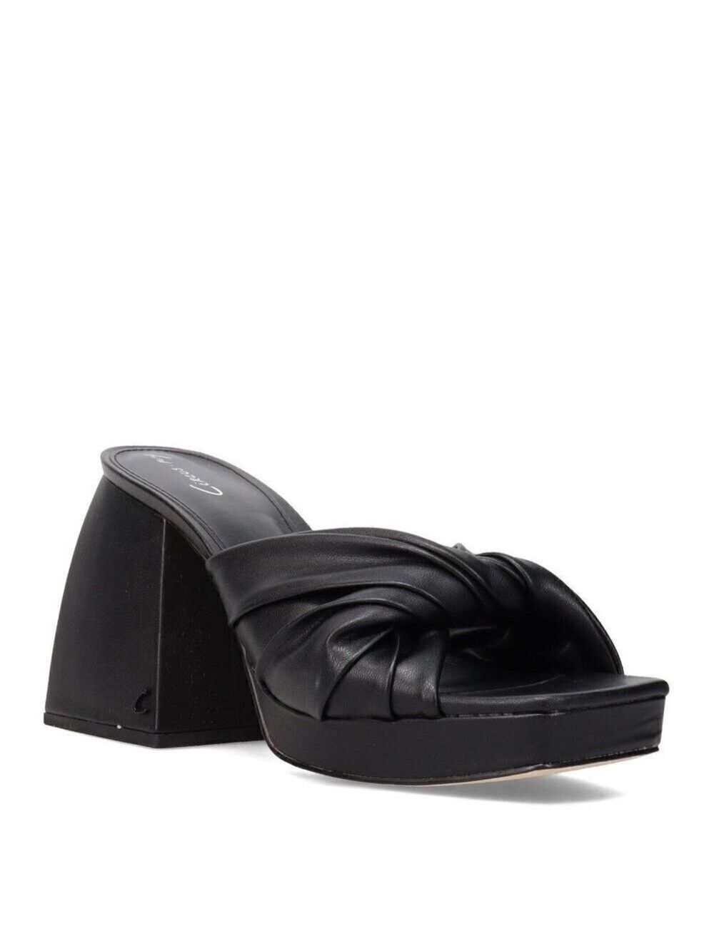 CIRCUS NY Sam Edelman "Marianna" sandal slide black block heel.
